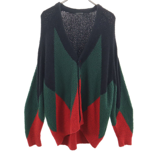 LAD MUSICIAN Long Sleeve V-Neck Knit Cardigan Multi Size M