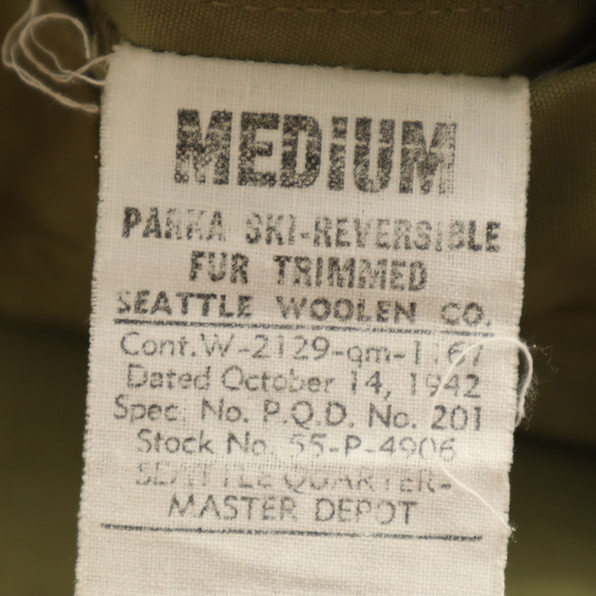 US ARMY 40s M-43 Reversible Alpine Hoodie Green Size M