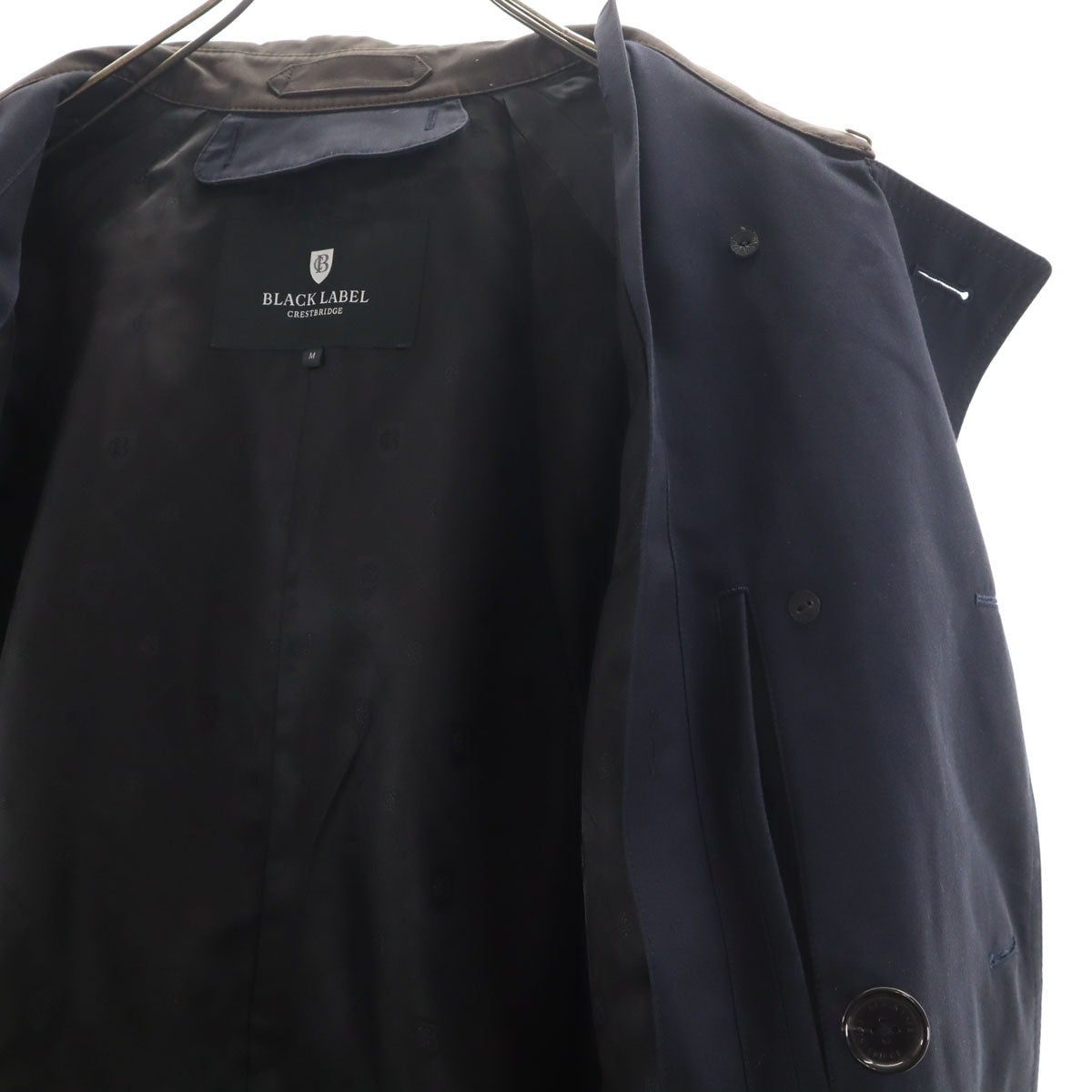 BLACK LABEL CRESTBRIDGE Navy Trench Coat Size M