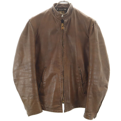 THIS GENUINE LEATHER GARMENT 60s 70s Jacket Brown