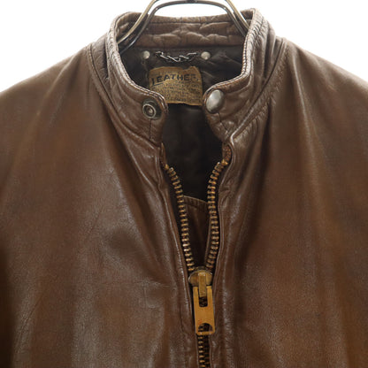 THIS GENUINE LEATHER GARMENT 60s 70s Jacket Brown
