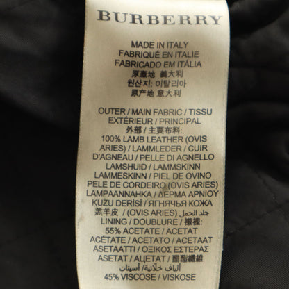 BURBERRY BRIT Lamb Leather Double Jacket Black Size 38