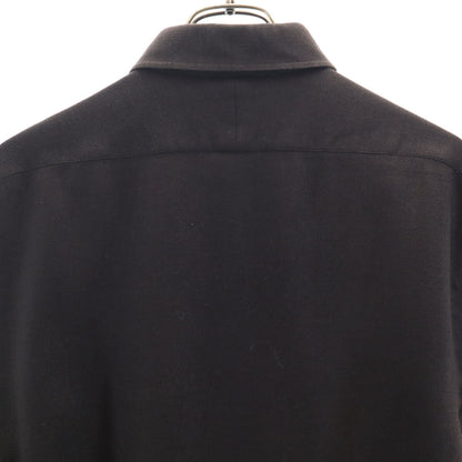 HERMES French Wool Long Sleeve Shirt Brown Size 42