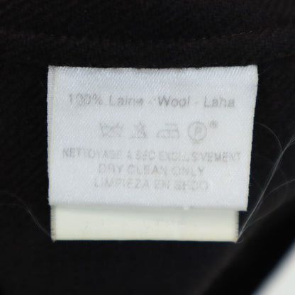 HERMES French Wool Long Sleeve Shirt Brown Size 42