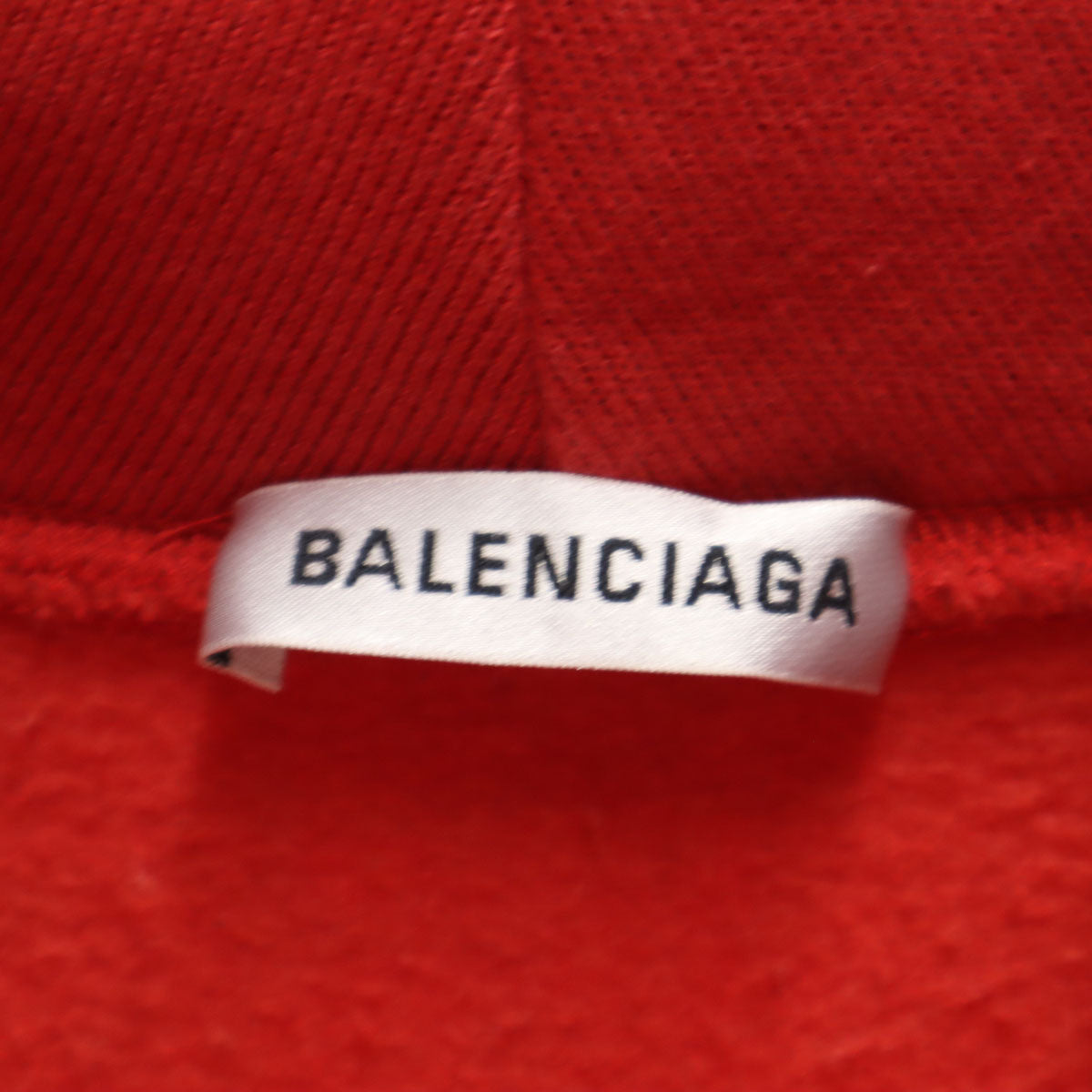 BALENCIAGA 18AW WFP Logo Print Hoodie Red Size XS