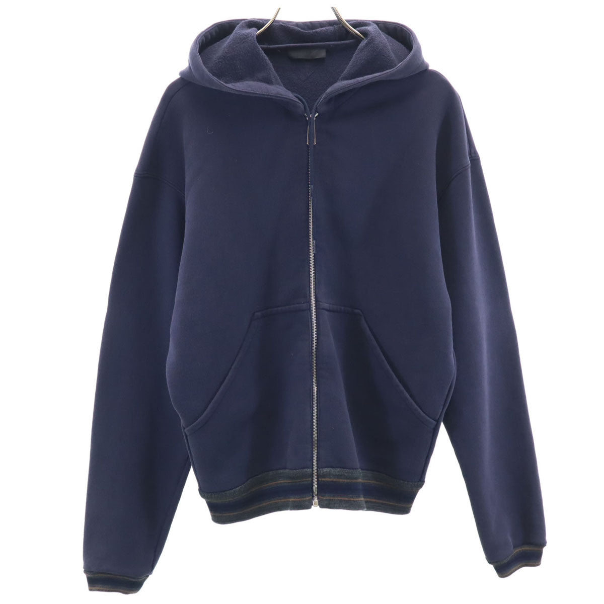 PRADA Italian Long Sleeve Zip Hoodie Navy Size S