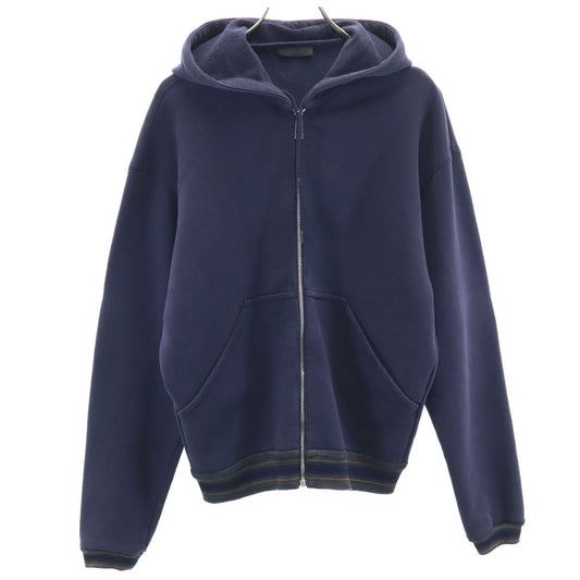 PRADA Italian Long Sleeve Zip Hoodie Navy Size S