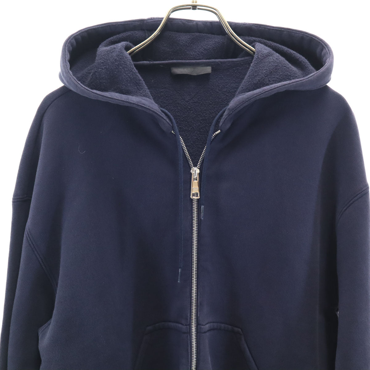 PRADA Italian Long Sleeve Zip Hoodie Navy Size S