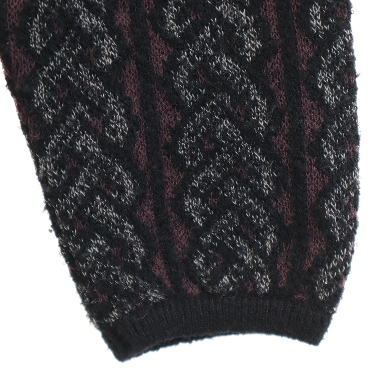 Missoni 90s Italian Cable Knit V-Neck Cardigan Black Size 42