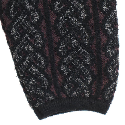 Missoni 90s Italian Cable Knit V-Neck Cardigan Black Size 42