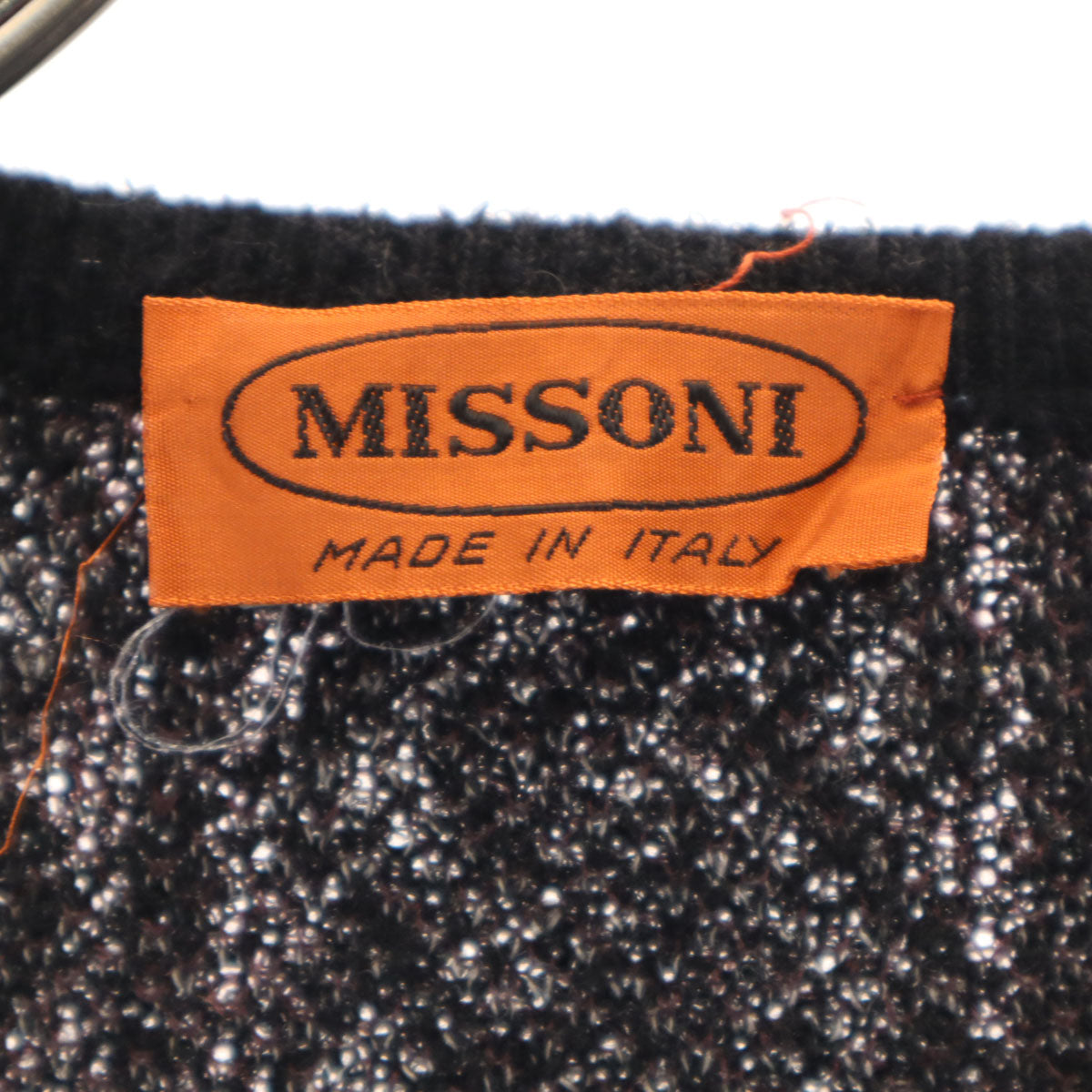 Missoni 90s Italian Cable Knit V-Neck Cardigan Black Size 42