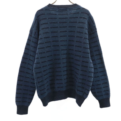 YVES SAINT LAURENT 90s All-Over Pattern Sweater Blue Size L