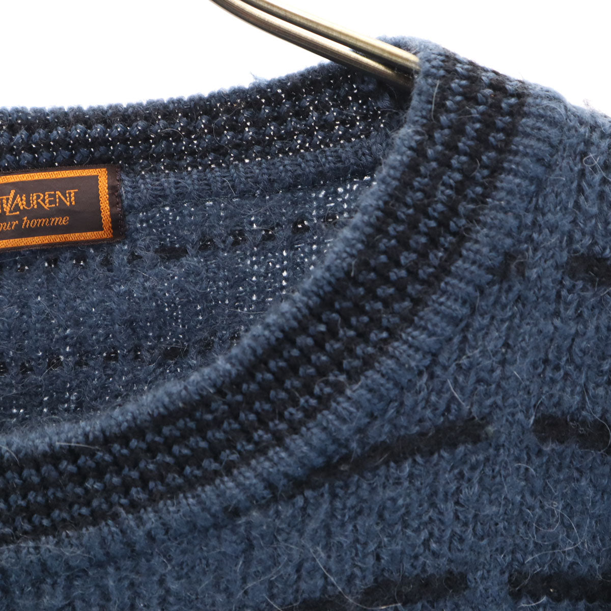 YVES SAINT LAURENT 90s All-Over Pattern Sweater Blue Size L