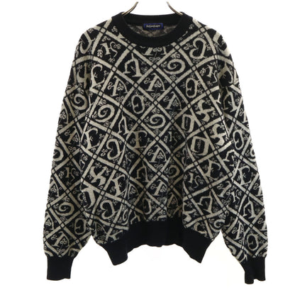 YVES SAINT LAURENT 90s All-Over Pattern Sweater Black Size L
