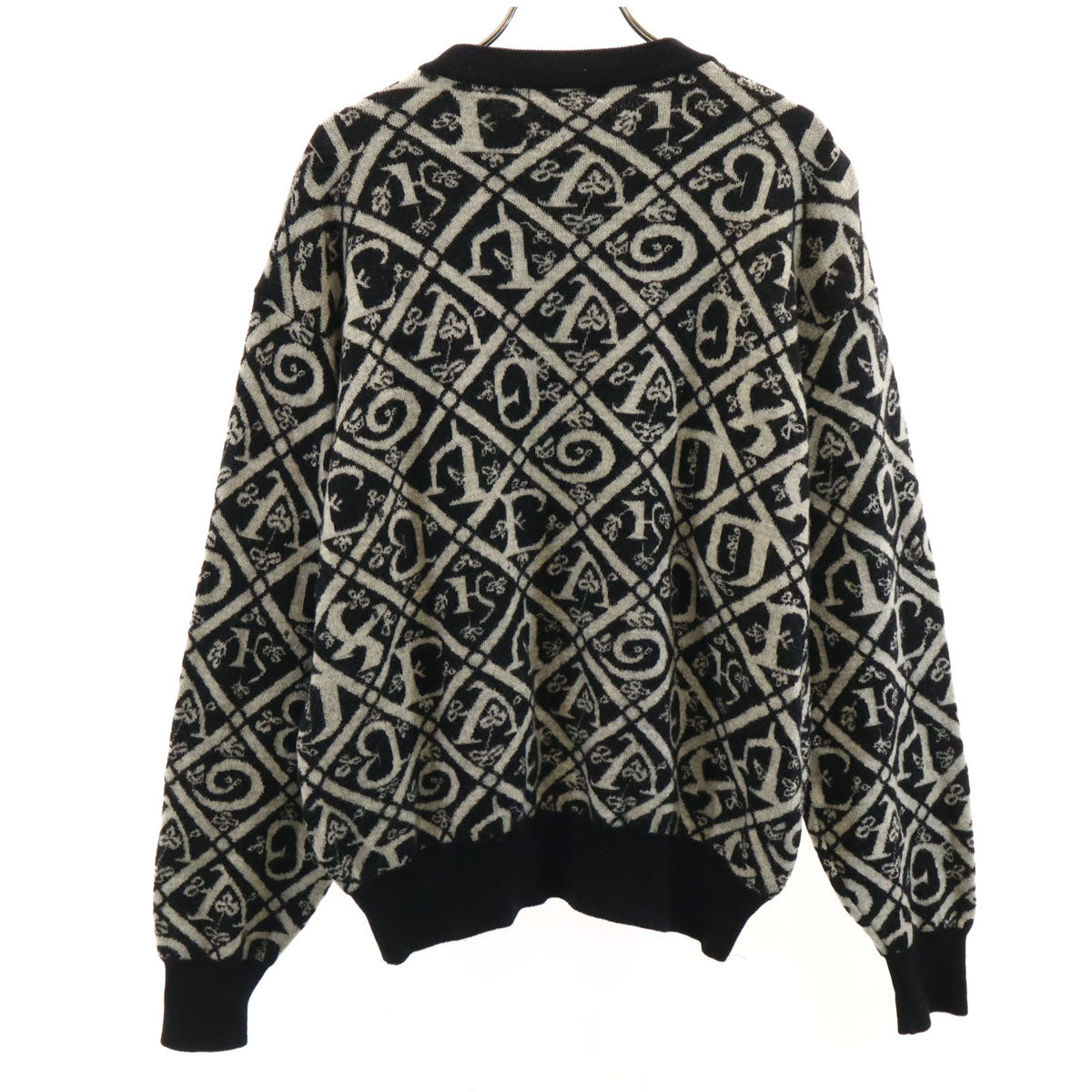 YVES SAINT LAURENT 90s All-Over Pattern Sweater Black Size L