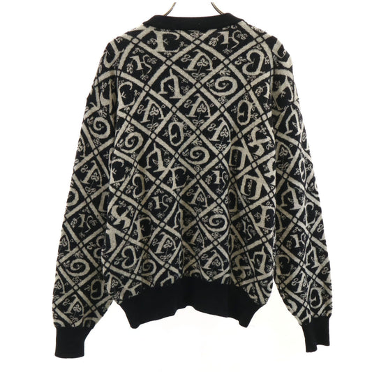 YVES SAINT LAURENT 90s All-Over Pattern Sweater Black Size L