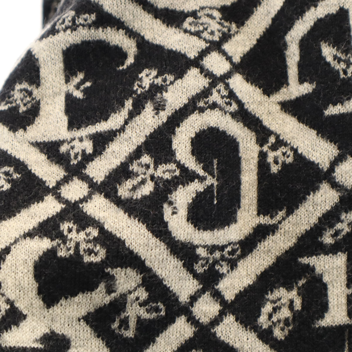 YVES SAINT LAURENT 90s All-Over Pattern Sweater Black Size L