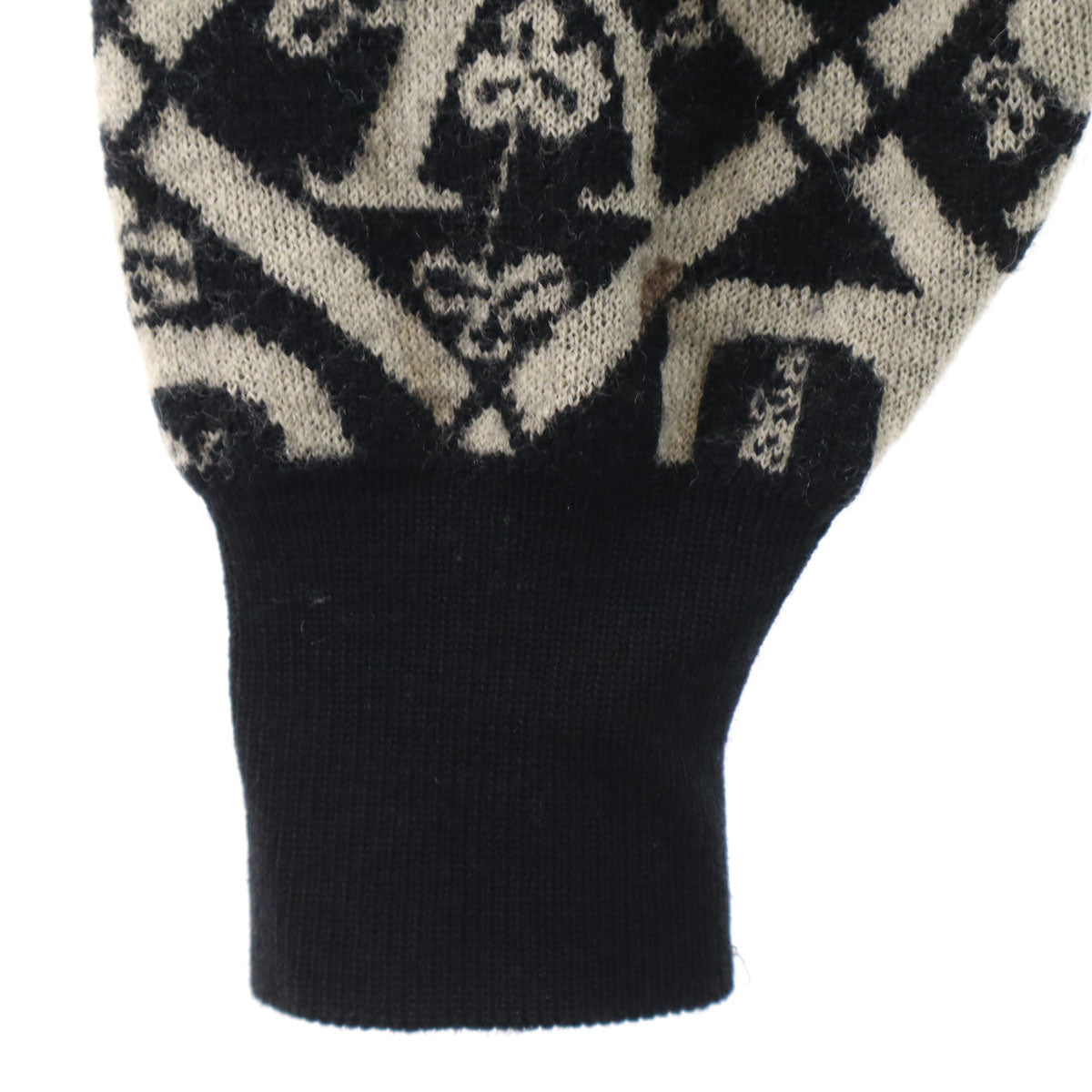YVES SAINT LAURENT 90s All-Over Pattern Sweater Black Size L