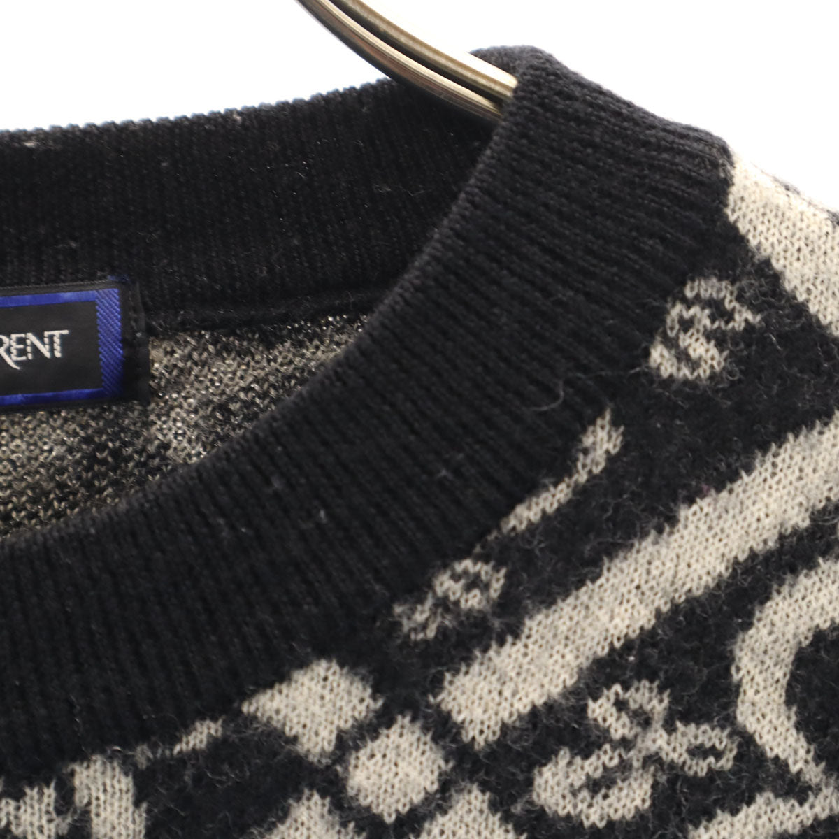 YVES SAINT LAURENT 90s All-Over Pattern Sweater Black Size L
