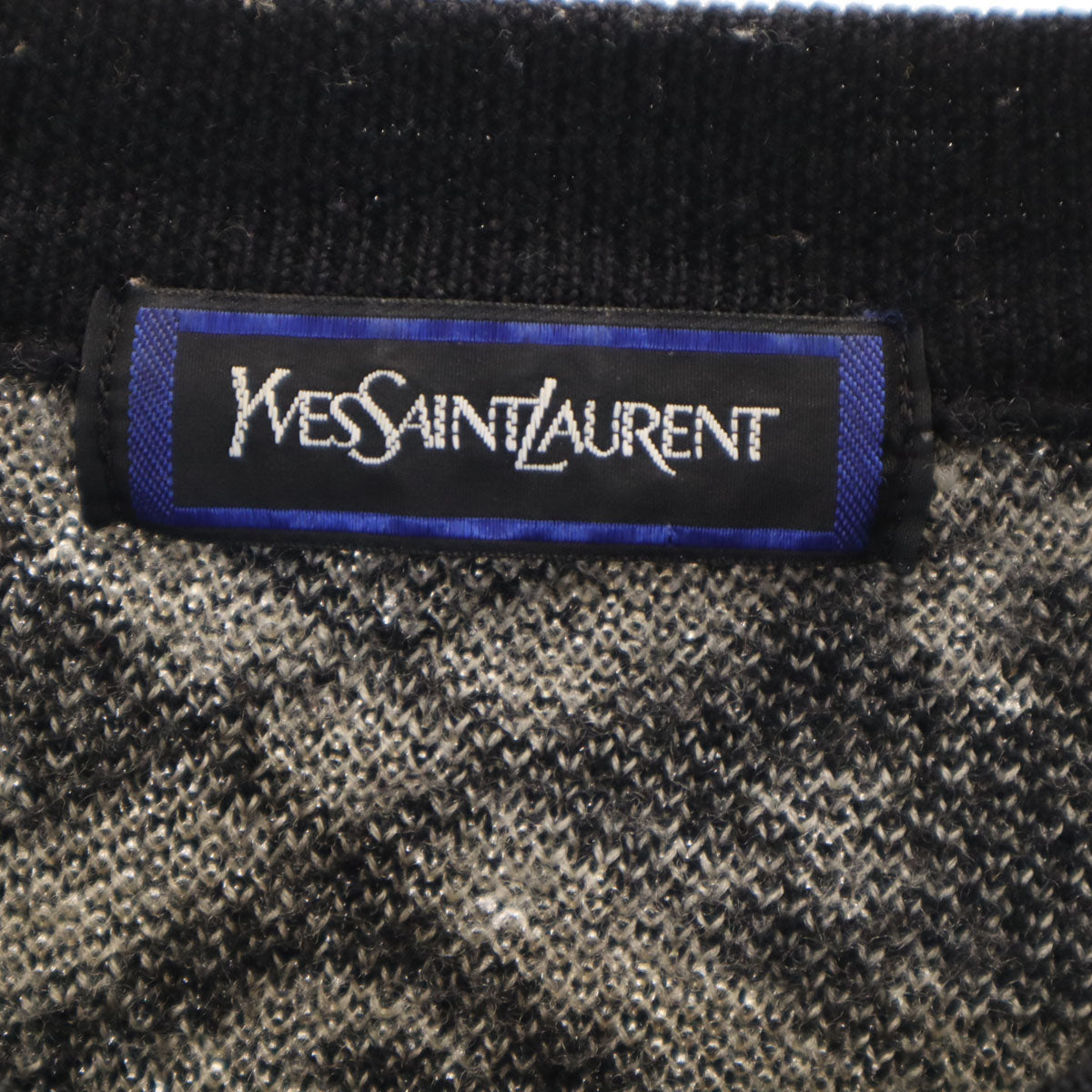 YVES SAINT LAURENT 90s All-Over Pattern Sweater Black Size L