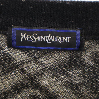 YVES SAINT LAURENT 90s All-Over Pattern Sweater Black Size L