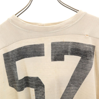 60s Vintage Football Long Sleeve T-Shirt Beige