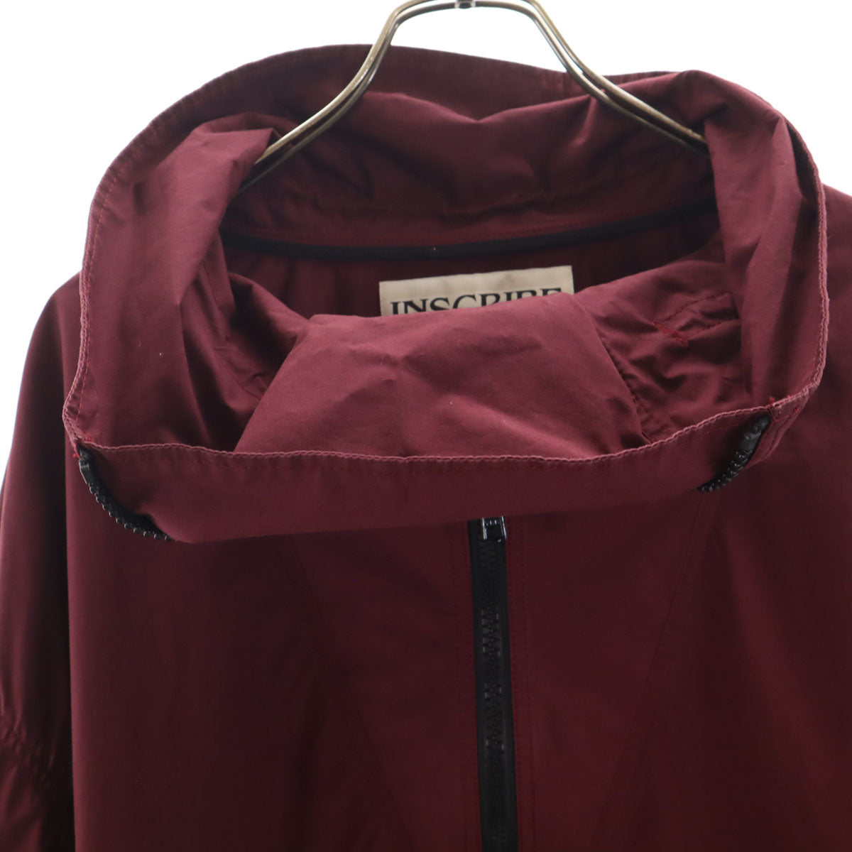 INSCRIRE Made in Japan Pullover Anorak Wine Red Size M