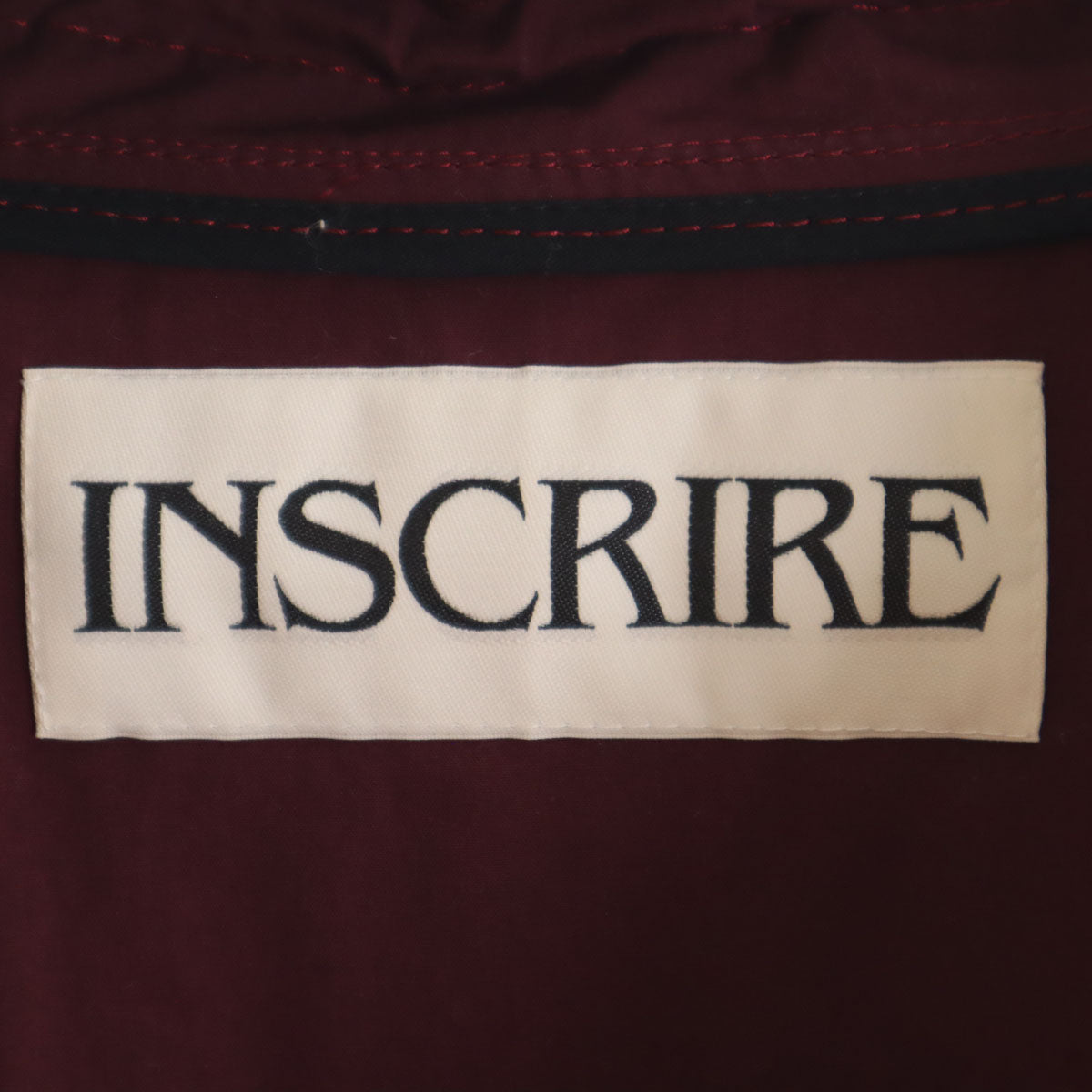 INSCRIRE Made in Japan Pullover Anorak Wine Red Size M