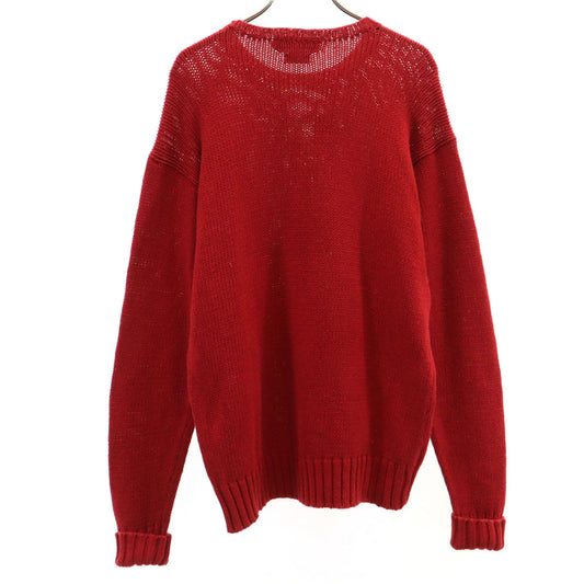 Polo by Ralph Lauren 90s Linen Blend Polo Sweater Red Size S