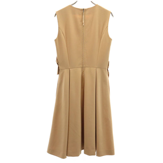 FOXEY NEW YORK Japanese Sleeveless Dress Beige Size 40