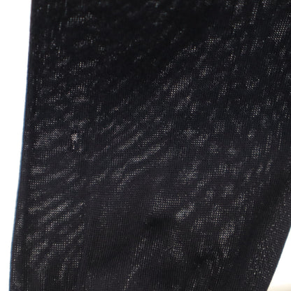 HERMES Italian Silk V-Neck Knit Cardigan Black Size L