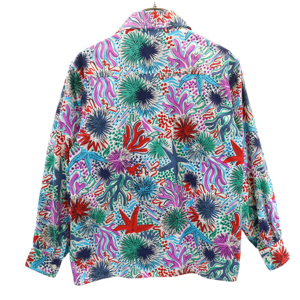 SAINT LAURENT 70s Vintage Multi Patterned Long Sleeve Shirt Size 34