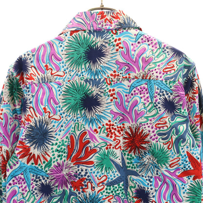 SAINT LAURENT 70s Vintage Multi Patterned Long Sleeve Shirt Size 34