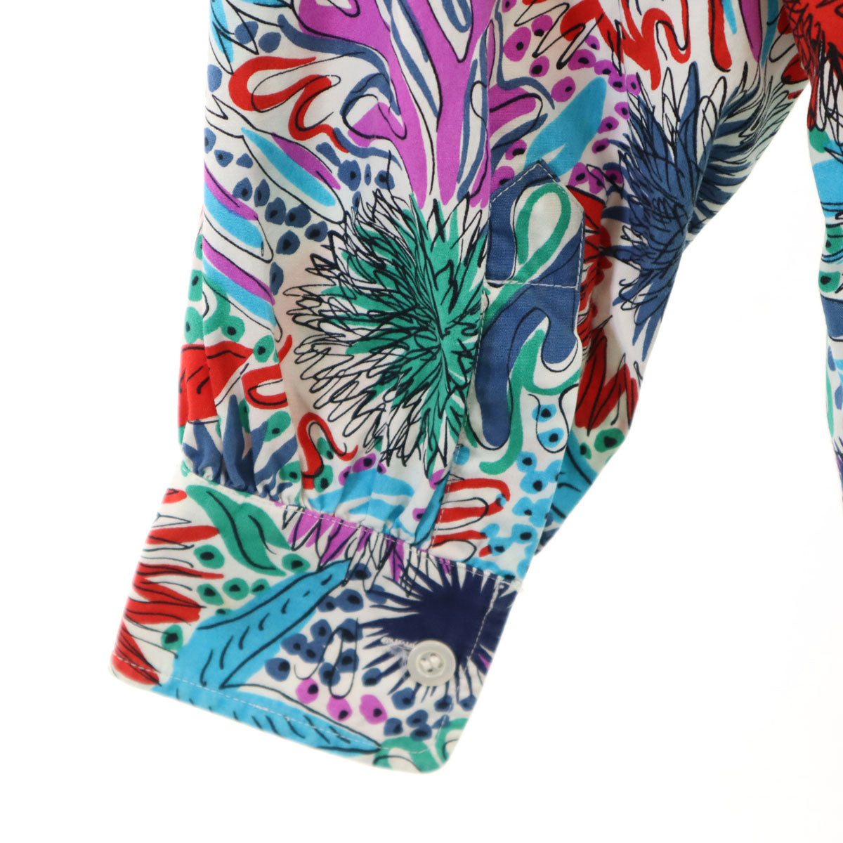 SAINT LAURENT 70s Vintage Multi Patterned Long Sleeve Shirt Size 34