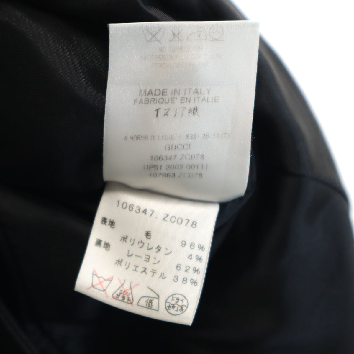 GUCCI Italian Tailored Blazer Black Size 38