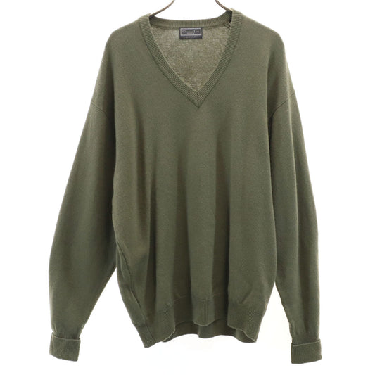 Christian Dior MONSIEUR 90s V-Neck Sweater Olive Size L