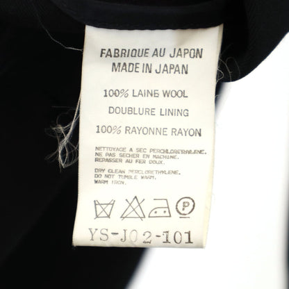 Y's Lapel Jacket Black Size JP 3