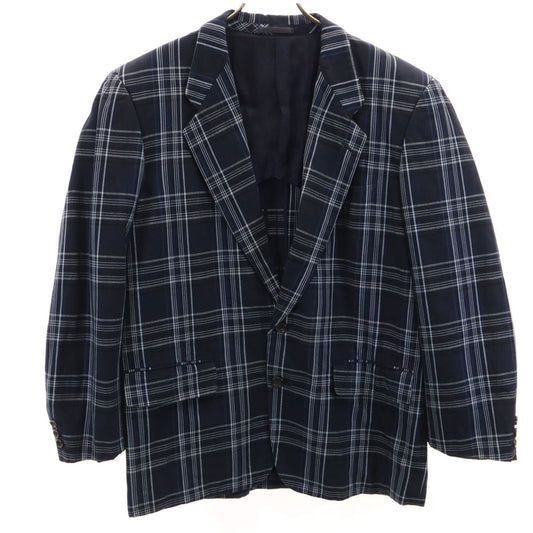 COMME des GARCONS HOMME 80s 90s Checkered Blazer Navy Size M