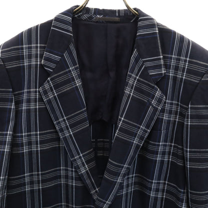 COMME des GARCONS HOMME 80s 90s Checkered Blazer Navy Size M