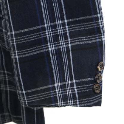 COMME des GARCONS HOMME 80s 90s Checkered Blazer Navy Size M