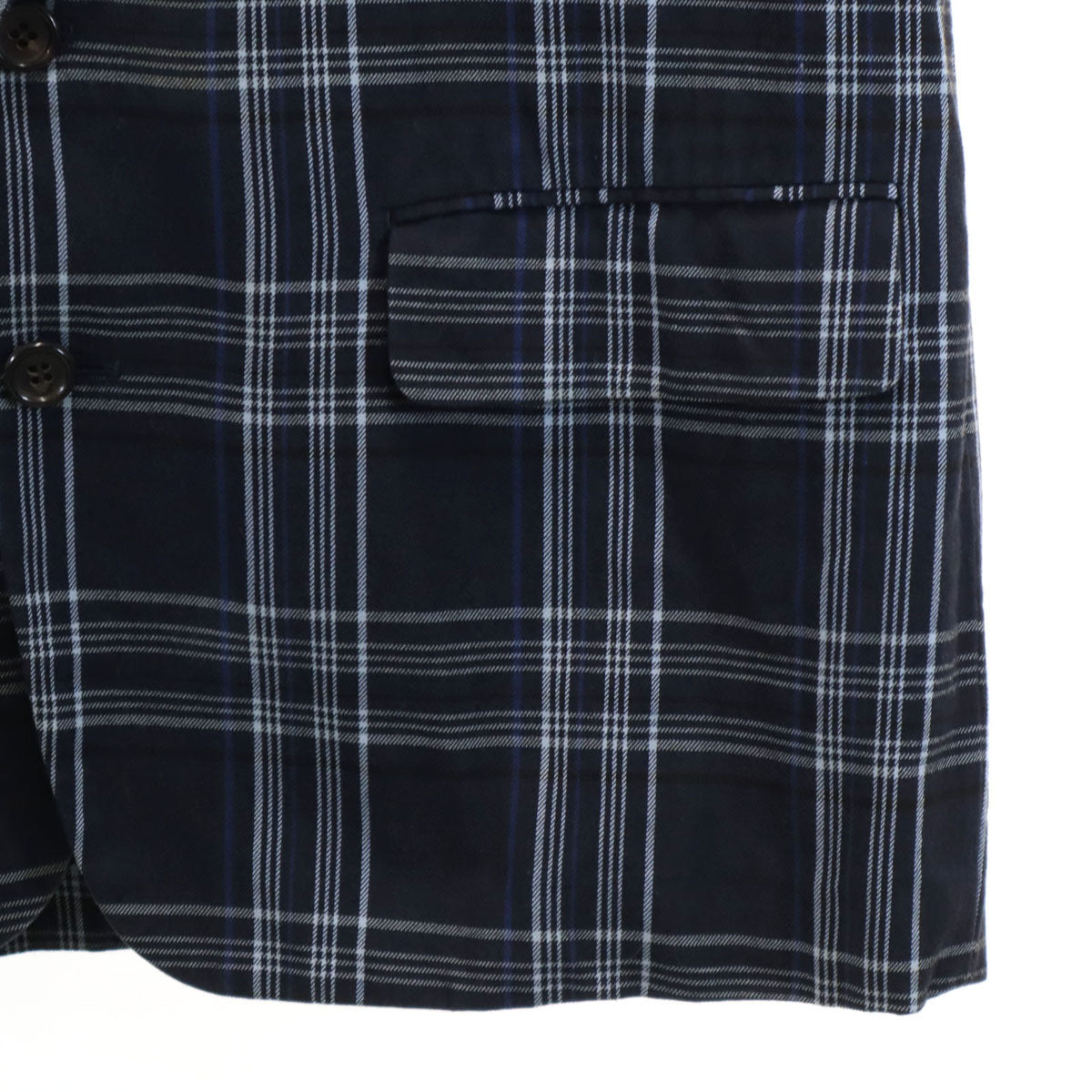 COMME des GARCONS HOMME 80s 90s Checkered Blazer Navy Size M