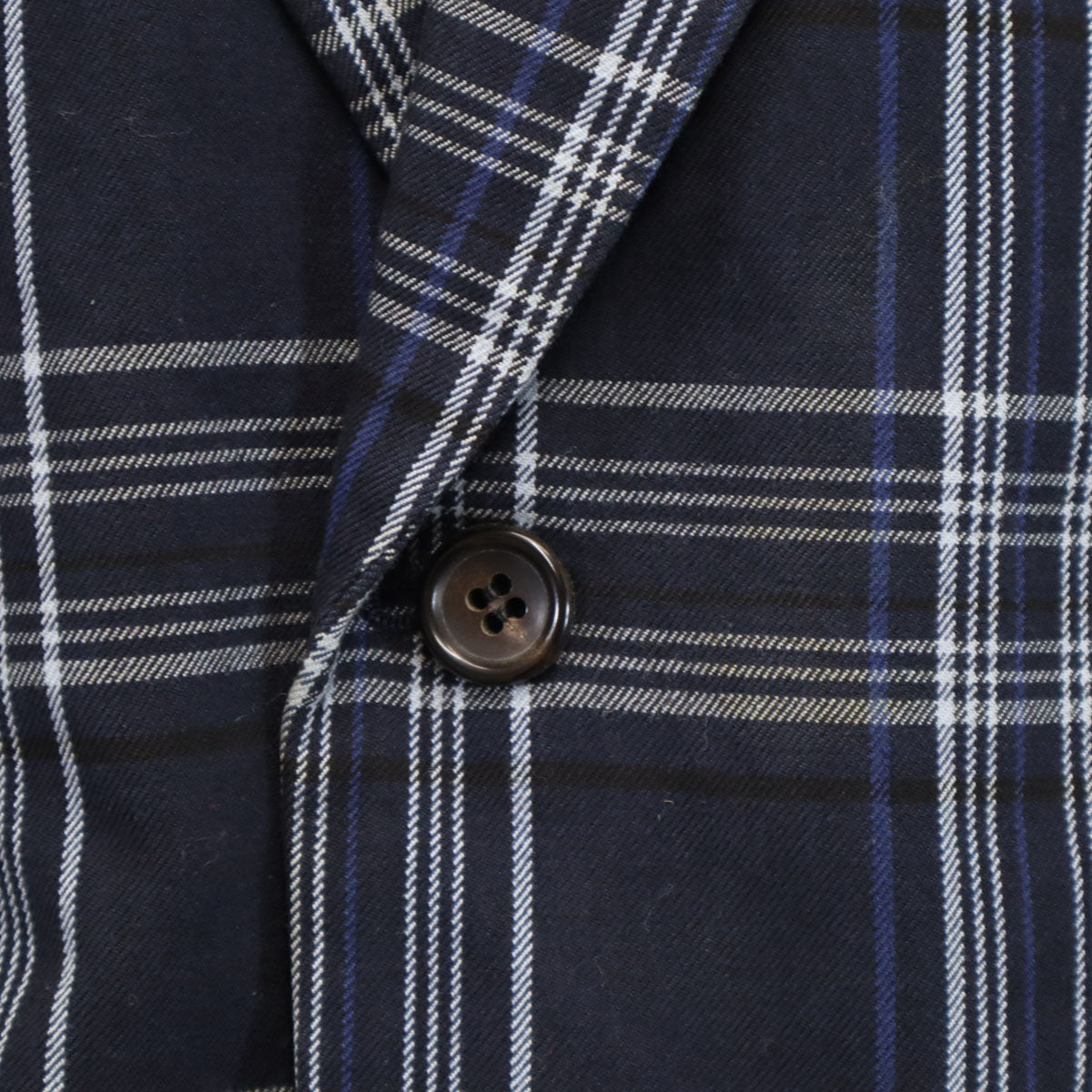 COMME des GARCONS HOMME 80s 90s Checkered Blazer Navy Size M