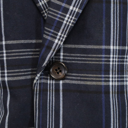 COMME des GARCONS HOMME 80s 90s Checkered Blazer Navy Size M