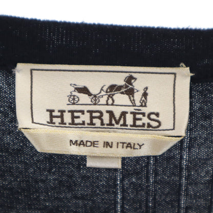 HERMES Italian Cashmere Blend Sweater Navy Size L