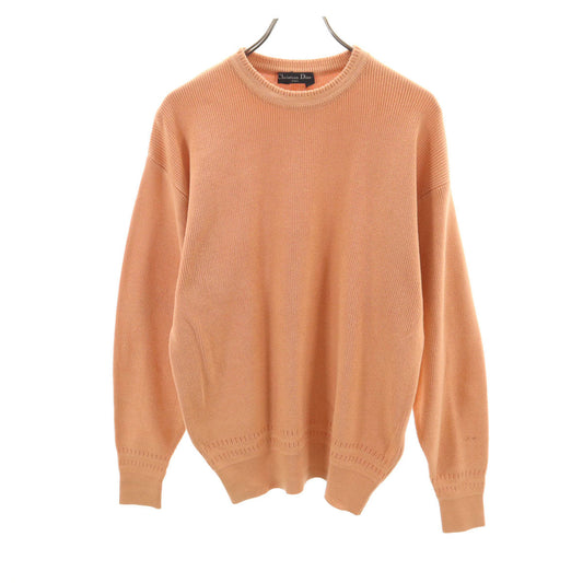Christian Dior SPORTS 90s Long Sleeve Pale Orange Sweater Size M