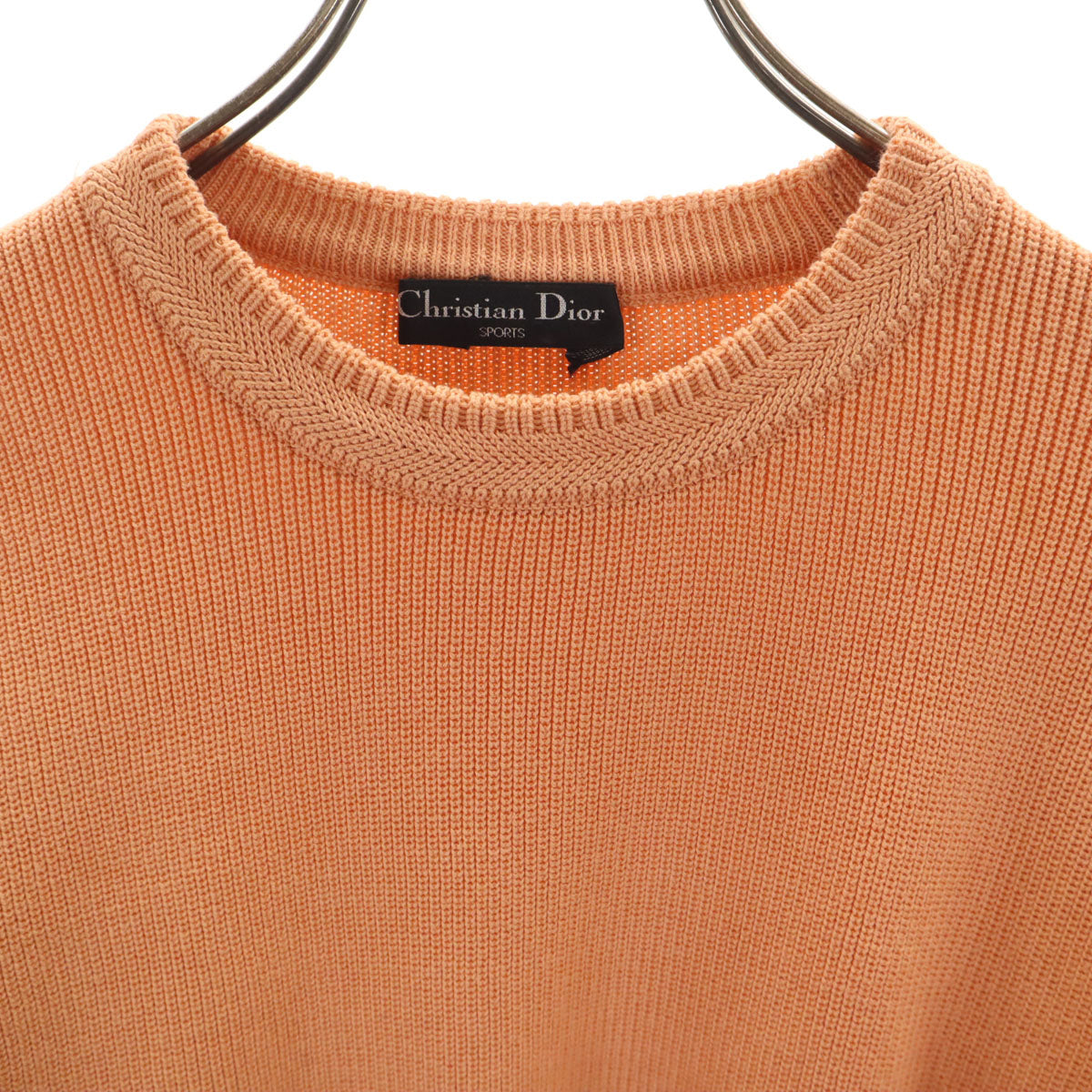 Christian Dior SPORTS 90s Long Sleeve Pale Orange Sweater Size M