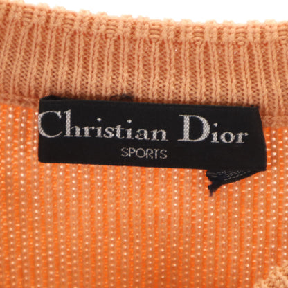 Christian Dior SPORTS 90s Long Sleeve Pale Orange Sweater Size M