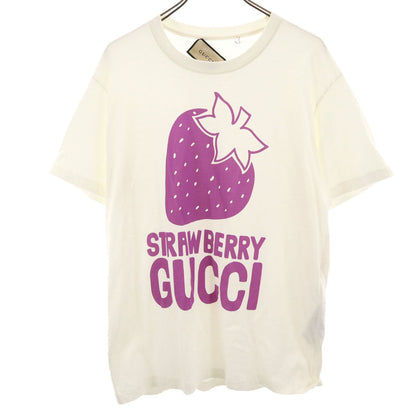 GUCCI Italy Strawberry Short Sleeve T-Shirt White Size XS