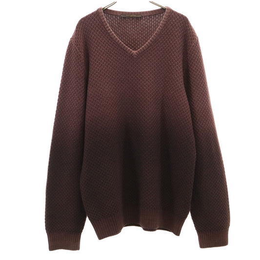 LOUIS VUITTON Italian Long Sleeve Sweater Brown Size L