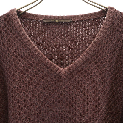 LOUIS VUITTON Italian Long Sleeve Sweater Brown Size L